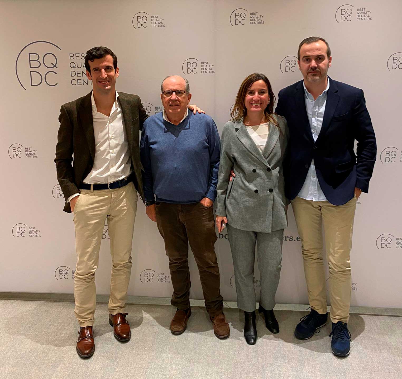 Equipo directivo de PLA dental en la reunión de socios BQDC
