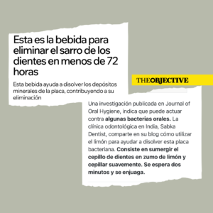 Publicaciones en prensa sobre el uso de limón para eliminar sarro